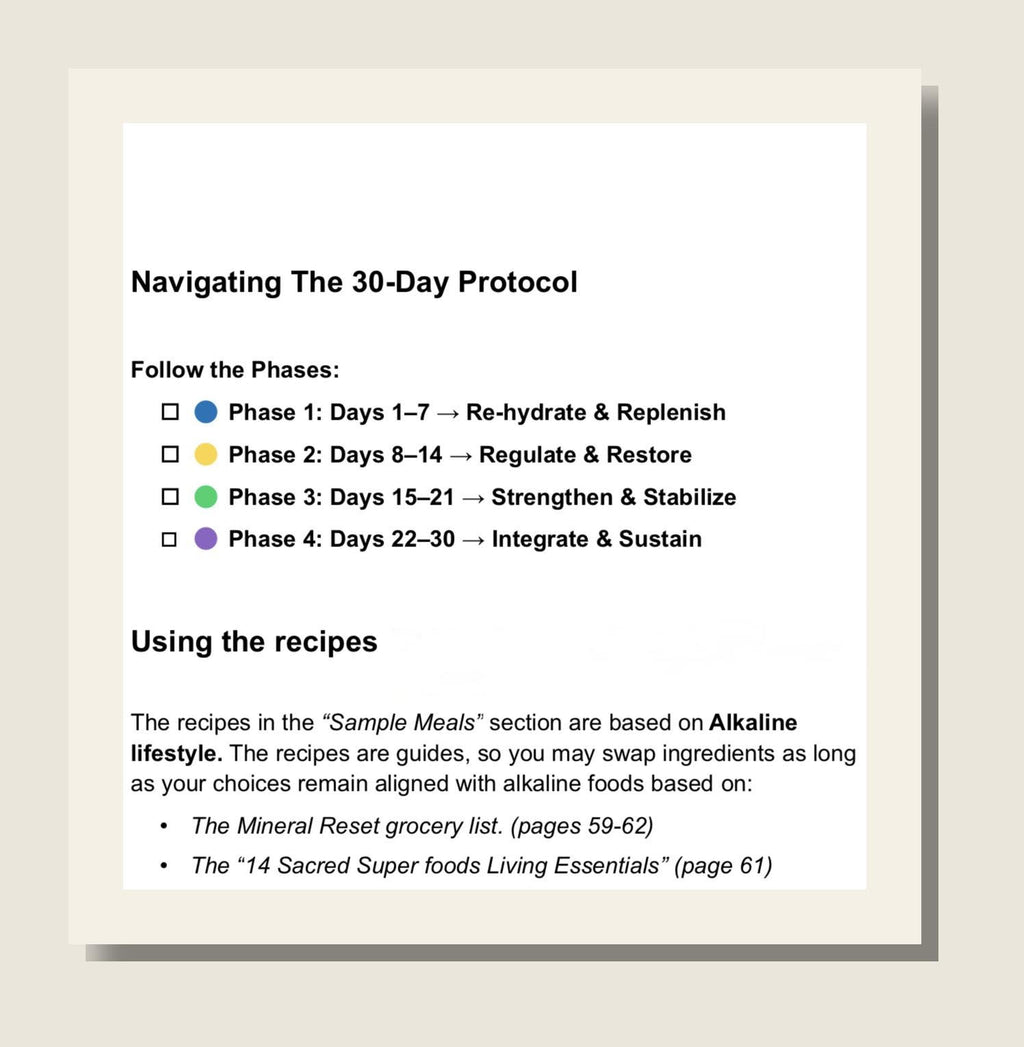 A 30-Day Guided Mineral Restoration Method