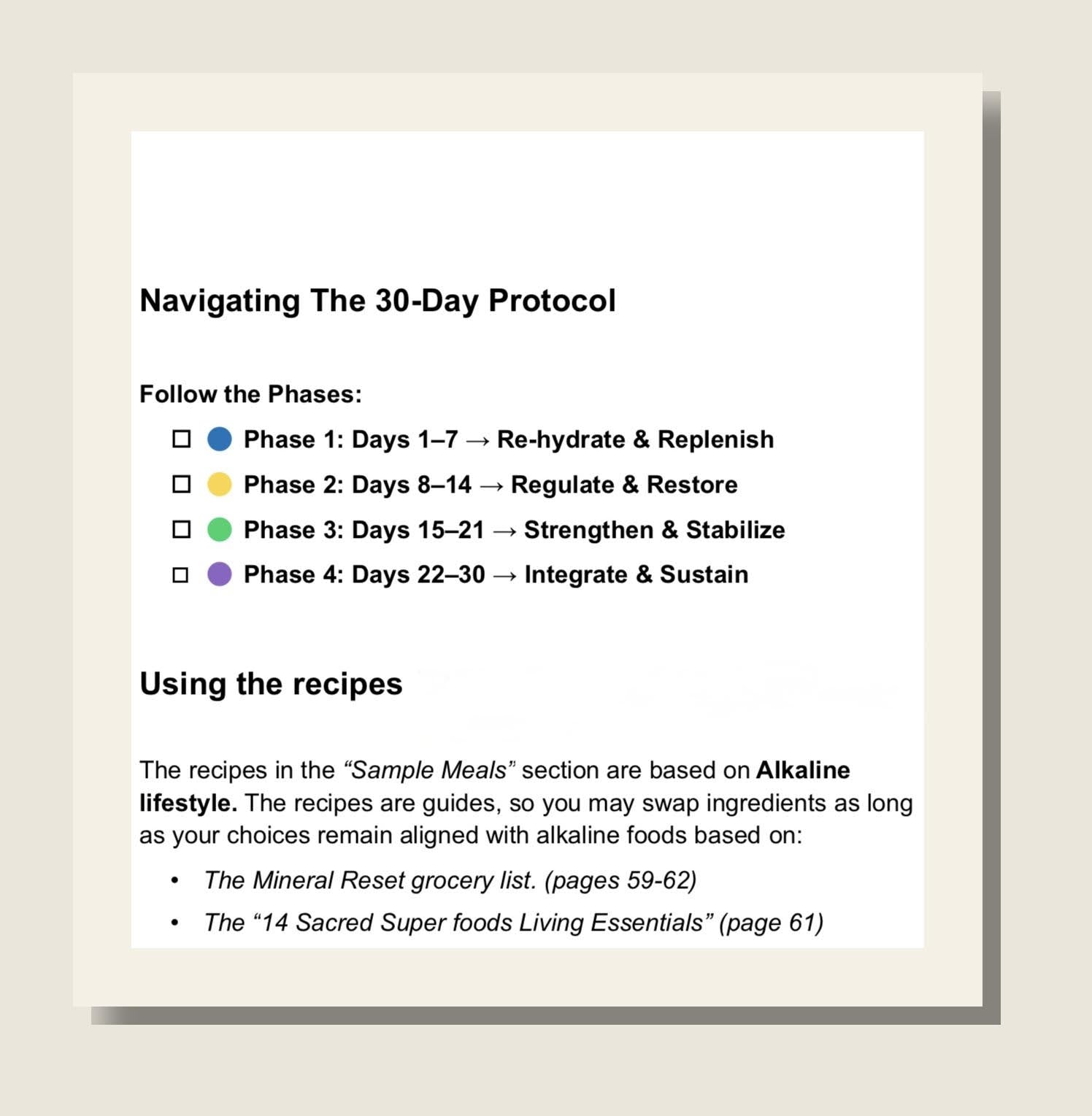 A 30-Day Guided Mineral Restoration Method
